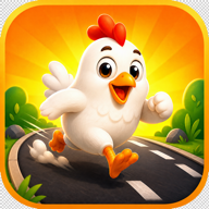 Icono de Chicken Road con una gallina corriendo por una carretera
